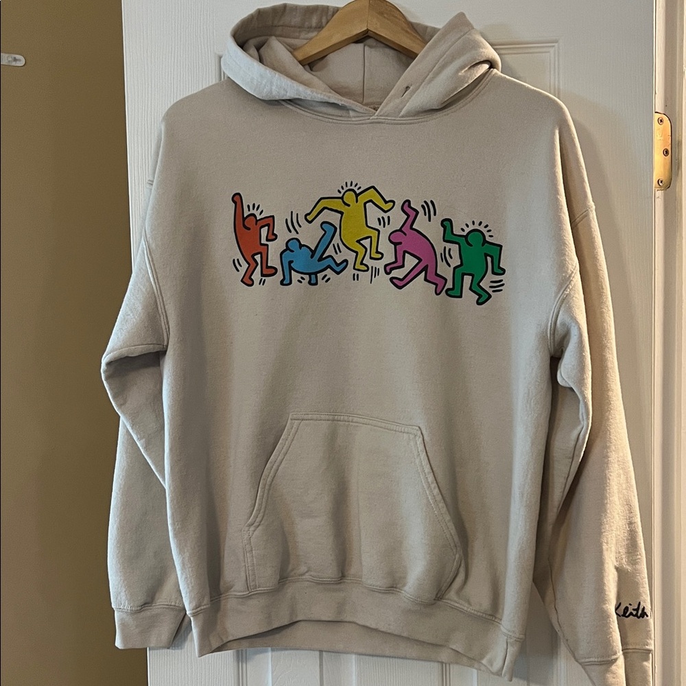 Keith Haring Signature Beige Sweatshirt